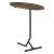 Masuta living Karlebo blat oval efect lemnu nuanta inchisa, negru [en.casa] HausGarden Leisure