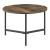 Masuta cafea Koge efect lemn nuanta inchisa negru blat rotund [en.casa] HausGarden Leisure