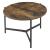 Masuta cafea Koge efect lemn nuanta inchisa negru blat rotund [en.casa] HausGarden Leisure