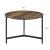 Masuta cafea Koge efect lemn nuanta inchisa negru blat rotund [en.casa] HausGarden Leisure