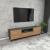 Comoda TV Torsby 140x30x46cm antracit /efect lemn stejar [en.casa] HausGarden Leisure