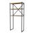 Raft baie de sine statator 160x66x34cm metal pal negru/nuc [en.casa] HausGarden Leisure