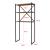 Raft baie de sine statator 160x66x34cm metal pal negru/nuc [en.casa] HausGarden Leisure