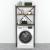Raft baie de sine statator 160x66x34cm metal pal negru/nuc [en.casa] HausGarden Leisure