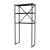 Raft baie de sine statator 160x66x34cm metal pal negru/negru marmorat [en.casa] HausGarden Leisure