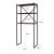 Raft baie de sine statator 160x66x34cm metal pal negru/negru marmorat [en.casa] HausGarden Leisure