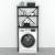 Raft baie de sine statator 160x66x34cm metal pal negru/negru marmorat [en.casa] HausGarden Leisure