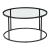 Masa cafea Kolari blat sticla transparent [en.casa] HausGarden Leisure