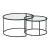 Set 2 bucati masute cafea masuri diferite Kokkola blat masa sticla securizata transparenta [en.casa] HausGarden Leisure