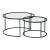 Set 2 bucati masute cafea masuri diferite Kokkola blat masa sticla securizata transparenta [en.casa] HausGarden Leisure