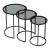 Set 3 bucati masute living masuri diferite Kyyjarvi metal sticla fumurie transparenta [en.casa] HausGarden Leisure