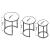 Set 3 bucati masute living masuri diferite Kyyjarvi metal sticla fumurie transparenta [en.casa] HausGarden Leisure