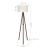 Lampa de podea Guildford 1 x E27 136 cm cu 3 picioare efect nuc crem [lux.pro] HausGarden Leisure