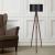 Lampa de podea Rochester 136 cm 1 x E27 efect nuc negru [lux.pro] HausGarden Leisure