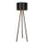Lampa de podea Keynes 1 x E27 136 cm tripod efect nuc negru [lux.pro] HausGarden Leisure