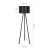 Lampa de podea Keynes 1 x E27 136 cm tripod efect nuc negru [lux.pro] HausGarden Leisure