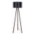 Lampa de podea Keynes 1 x E27 136 cm tripod efect nuc negru [lux.pro] HausGarden Leisure