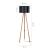 Lampa de podea Keynes 1 x E27 136 cm tripod bambus negru [lux.pro] HausGarden Leisure