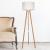 Lampa de podea Keynes 1 x E27 136 cm tripod bambus crem [lux.pro] HausGarden Leisure
