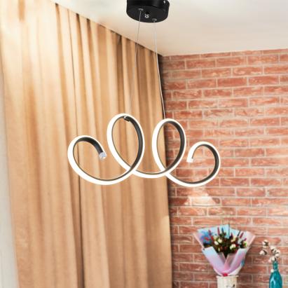 Hängeleuchte Durham mit 206 LEDs Aluminium Schwarz / Weiß [lux.pro] HausGarden Leisure