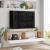Comoda TV Lapinlahti 29,5x140x31,5cm stejar rustic alb cu 2 usi [en.casa] HausGarden Leisure