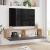 Comoda TV Lapinlahti 29,5x140x31,5cm pal stejar rustic antracit cu 2 usi [en.casa] HausGarden Leisure