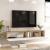Comoda TV Lapinlahti 29,5x180x31,5cm stejar rustic alb cu 2 usi [en.casa] HausGarden Leisure