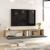 Comoda TV Lapinlahti 29,5x180x31,5cm pal stejar rustic antracit cu 2 usi [en.casa] HausGarden Leisure