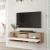 Comoda TV cu 2 usi  Laitila 29,5x100x31,5cm stejar rustic/alb [en.casa] HausGarden Leisure