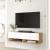 Comoda TV cu 2 usi  Laitila 29,5x100x31,5cm stejar rustic/alb [en.casa] HausGarden Leisure