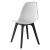 [en.casa] Set Viki masa bucatarie cu 4 scaune, masa 120 x 60 x 75 cm, scaun 83 x 54 x 48 cm, MDF/plastic, alb/alb/negru HausGarden Leisure