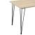 [en.casa]®  Masa Somalia design elegant efect lemn cu picioare hairpin ,120 x 70 x 75 cm, metal/MDF, negru/efect stejar pentru 4 persoane HausGarden Leisure