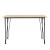 [en.casa]®  Masa Somalia design elegant efect lemn cu picioare hairpin ,120 x 70 x 75 cm, metal/MDF, negru/efect stejar pentru 4 persoane HausGarden Leisure
