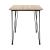 [en.casa]®  Masa Somalia design elegant efect lemn cu picioare hairpin ,120 x 70 x 75 cm, metal/MDF, negru/efect stejar pentru 4 persoane HausGarden Leisure