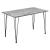 [en.casa]®  Masa Somalia design elegant efect lemn cu picioare hairpin ,120 x 70 x 75 cm, metal/MDF, negru/efect beton pentru 4 persoane HausGarden Leisure