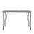 [en.casa]®  Masa Somalia design elegant efect lemn cu picioare hairpin ,120 x 70 x 75 cm, metal/MDF, negru/efect beton pentru 4 persoane HausGarden Leisure