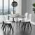 [en.casa]®  Masa Somalia design elegant efect lemn cu picioare hairpin ,120 x 70 x 75 cm, metal/MDF, negru/efect beton pentru 4 persoane HausGarden Leisure