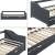 Canapea Sofia cu pat suplimentar extensibil 200 Kg gri inchis [en.casa] HausGarden Leisure