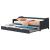 Canapea Sofia cu pat suplimentar extensibil 200 Kg gri inchis [en.casa] HausGarden Leisure