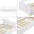 Canapea Sofia cu pat suplimentar extensibil 200 Kg alb [en.casa] HausGarden Leisure