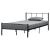 Rama metalica pat Duna 200 x 120 cm negru [en.casa] HausGarden Leisure