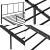 Rama metalica pat Duna 200 x 120 cm negru [en.casa] HausGarden Leisure