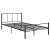 Rama metalica pat Duna 200 x 120 cm negru [en.casa] HausGarden Leisure