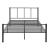 Rama metalica pat Duna 200 x 120 cm negru [en.casa] HausGarden Leisure