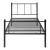 Rama metalica pat Duna 200 x 90 cm negru [en.casa] HausGarden Leisure