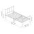 Rama metalica pat Duna 200 x 90 cm negru [en.casa] HausGarden Leisure