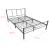 [en.casa]® Pat rama metalica Laos W120, 209,5 x 121,5 x 81,5 cm, otel, gri mat, single HausGarden Leisure