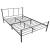 [en.casa]® Pat rama metalica Laos W120, 209,5 x 121,5 x 81,5 cm, otel, gri mat, single HausGarden Leisure