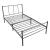 [en.casa]® Pat rama metalica Laos W90, 209,5 x 91,5 x 81,5 cm, otel, gri mat, single HausGarden Leisure
