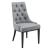[en.casa]® Scaun bucatarie Chester HG, 100 x 53 x 60 cm, poliestre/metal, gri deschis/negru HausGarden Leisure